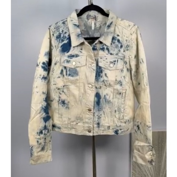 Tye dye denim jacket j NWT Jones tie dye blue Jean jacket size Small mid… - Picture 8 of 15